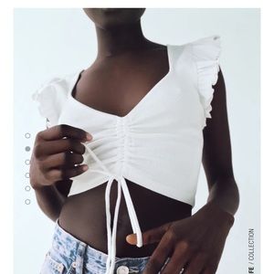 Zara Ruffled Crop Top